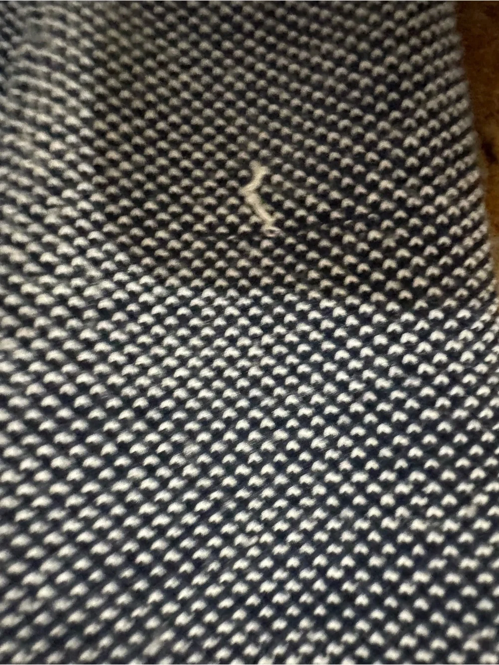 Banana Republic Men's Navy and White Zip-Front Sweater with White Accents